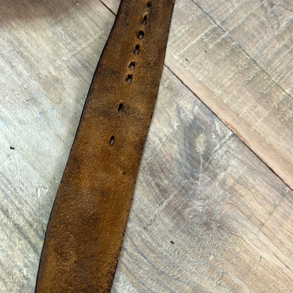 Conoco Buckle Branded Solid Brass With Leather Be… - image 8